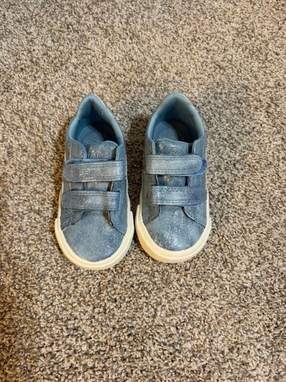 Kids Light Blue Velcro Everyday Sneakers